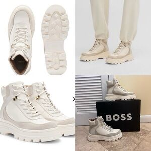 NWT BOSS  Lace-Up Leather Boots size 9